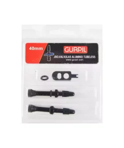 Jeu De Valves Presta Gurpil Aluminium Tubeless 40 Mm Noirs