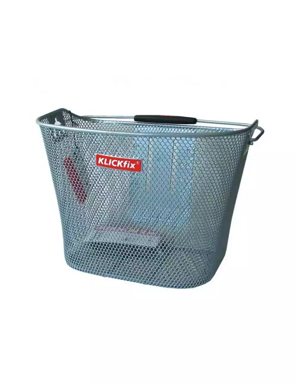 KLICK-FIX Panier Avant Klickfix Maille étroite Avec Adaptateur Argent 16 Litres 1 KLICK-FIX Panier Avant Klickfix Maille étroite Avec Adaptateur Argent 16 Litres